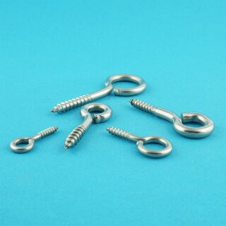 Ösenschrauben mit Holzgewinde 3 x 28 mm Edelstahl A2 - rostfrei