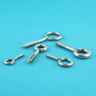 Ösenschrauben mit Holzgewinde 3,5 x 32 mm Edelstahl A2 - rostfrei