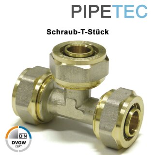 PIPETEC Schraubfitting-T-Stück