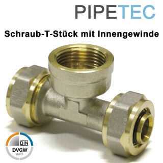 PIPETEC Schraubfitting-T-Stück mit Innengewinde
