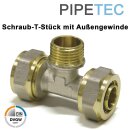 PIPETEC Schraubfitting-T-Stück mit Außengewinde