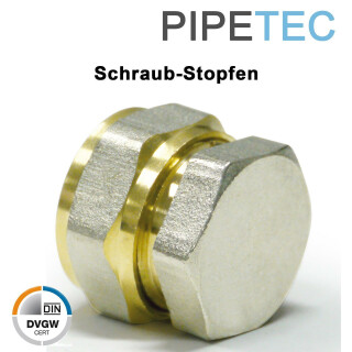 PIPETEC Schraubfitting-Stopfen 20 x 2