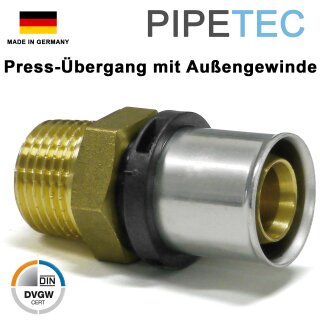 Press-Übergang mit Außengewinde