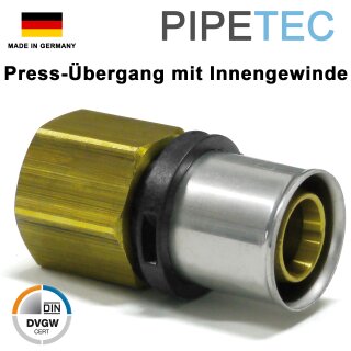 Press-Übergang mit Innengewinde