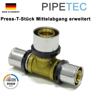 Press-T-Stück Mittelabgang erweitert