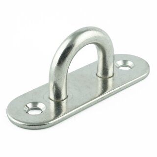 Augplatte lang 20 x 60 mm - Edelstahl A2 - gestanzt und geschweisst