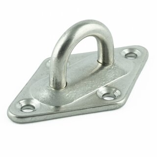 Augplatte Raute 50 x 80 mm - Edelstahl A2 - gestanzt und geschweisst