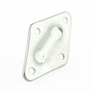 Augplatte Raute 50 x 80 mm - Edelstahl A2 - gestanzt und geschweisst