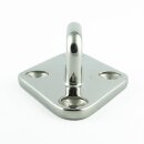 Augplatte Raute 55 x 90 mm - Edelstahl A4 - Feinguss poliert