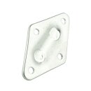 Augplatte Raute 55 x 90 mm - Edelstahl A4 - Feinguss poliert