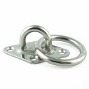 Augplatte Raute mit Ring 50 x 80 mm - Edelstahl A2 - gestanzt und geschweisst