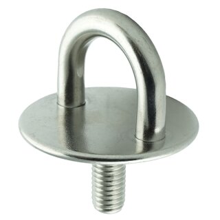 Augplatte rund mit Gewinde Ø 40 mm - Edelstahl A2 - gestanzt und geschweisst