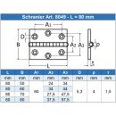 Scharnier 80 x 80 x 1,5 mm, Edelstahl A2