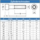 M2 Zylinderschrauben mit Innensechsrund (TX) ISO 14579...