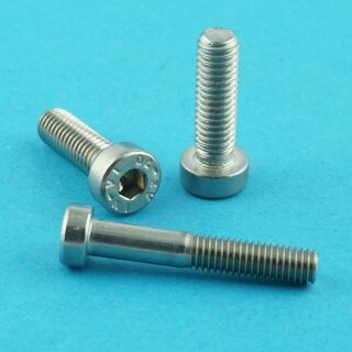 Zylinderschrauben M6 X 40 mit Innensechskant, niedr. Kopf DIN 7984 Edelstahl A2