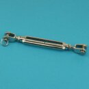 Wantenspanner M6 Gabel/Gabel geschweißt, offen, Edelstahl A4