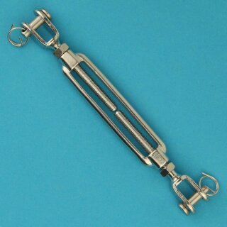 Wantenspanner M8 Gabel/Gabel geschweißt, offen, Edelstahl A4