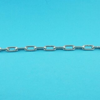 4 mm Kette,  kurzgliedrig, Edelstahl A4