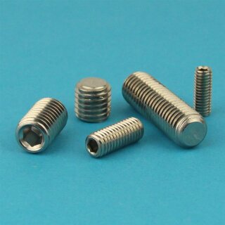 Gewindestifte M3 X 10 mit Innensechskant u. Kegelkuppe DIN 913 Edelstahl A2