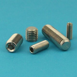 Gewindestifte M3 X 14 mit Innensechskant u. Kegelkuppe DIN 913 Edelstahl A2