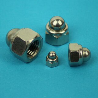 Hutmuttern M5 selbstsichernd mit nichtmetallischem Klemmteil DIN 986 Edelstahl A2