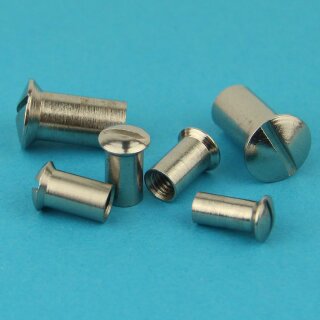 Hülsenmuttern M6 X 16 mit Linsenkopf u. Schlitz Edelstahl A1