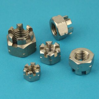 Kronenmuttern M24 DIN 935 Edelstahl A2