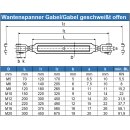 Wantenspanner Gabel-Gabel geschweißt offen...