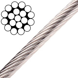 3,0 mm Drahtseil 1x19 hart, Edelstahl A4