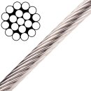 4,0 mm Drahtseil 1x19 hart, Edelstahl A4