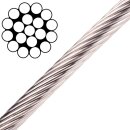 6,0 mm Drahtseil 1x19 hart, Edelstahl A4