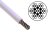 5/7 Drahtseil 7X7, PVC ummantelt, weiss, Edelstahl A4