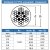 Drahtseil 7X7 PVC ummantelt transparent Edelstahl A4 technische Zeichnung