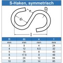S-Haken D=4 symmetrisch, Edelstahl A4