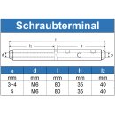 Schraubterminal Edelstahl A4 technische Zeichnung