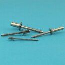 Dichtblindnieten mit Flachkopf, gerillter Nietdorn ISO 16585 A2/SSt 4X8