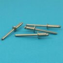 Blindniet 4,0 X 8 mm mit Flachkopf DIN 7337 Edelstahl A2