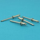 Blindniet 4,0 X 10 mm mit Flachkopf DIN 7337 Edelstahl A2