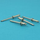 Blindniet 4,0 X 14 mm mit Flachkopf DIN 7337 Edelstahl A2