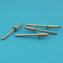 Blindniet 4,0 X 18 mm mit Flachkopf DIN 7337 Edelstahl A2