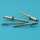 Blindniet 4,0 X 10 mm mit Senkkopf DIN 7337 Edelstahl A2