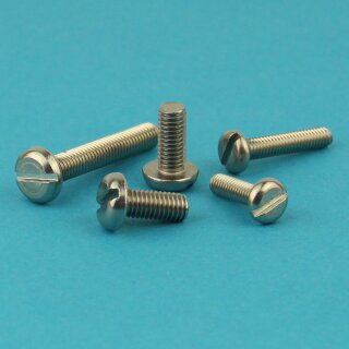 Flachkopfschrauben M4 X 10 mit Schlitz DIN 85 Edelstahl A2