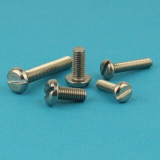 Flachkopfschrauben M4 X 25 mit Schlitz DIN 85 Edelstahl A2