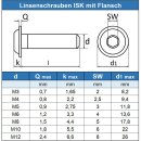 Linsenkopfschrauben mit Flansch ISO 7380 Innensechskant...