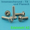 Linsenkopfschrauben mit Flansch ISO 7380 TORX Vollgewinde...