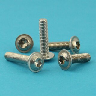 Linsenschrauben mit Innensechsrund (TX) und Flansch ISO 7380 M8 x 55 Edelstahl A2