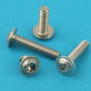 Linsenschrauben mit Innensechsrund (TX) und Flansch ISO 7380 M8 x 65 Edelstahl A2