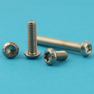 Linsenschrauben mit Innensechsrund (TX) ISO 7380 M6 x 75 Edelstahl A2