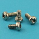 Linsenschrauben M3 X 8 mit Innensechsrund "TX" - T10 DIN 7985 Edelstahl A2