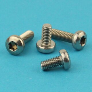 Linsenschrauben M6 X 16 mit Innensechsrund "TX" - T30 DIN 7985 Edelstahl A2